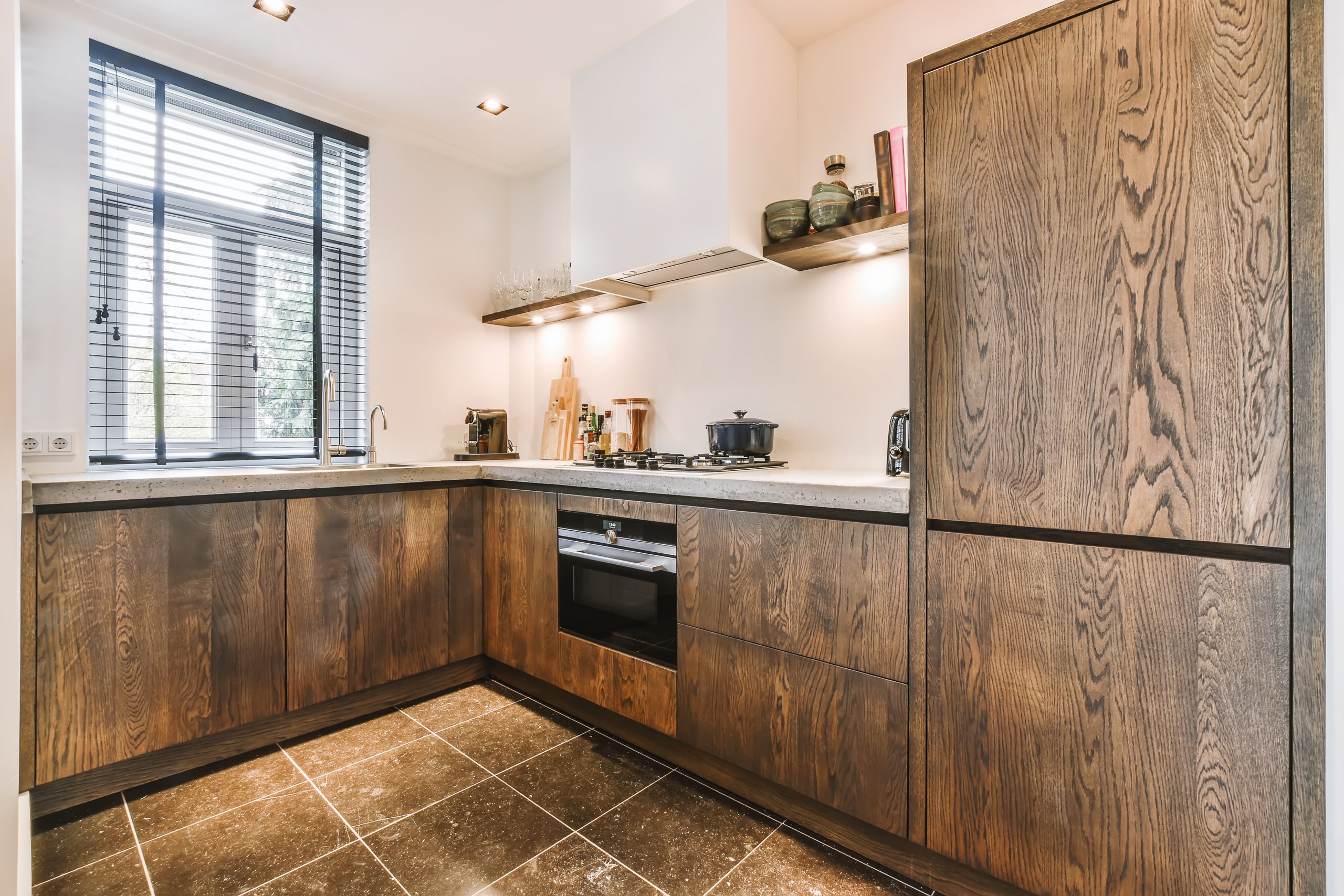 Interior of a beautiful kitchen of an elite house